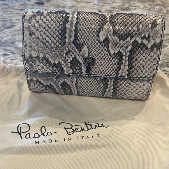 Mini Croc Leather Crossbody/Clutch - Picture 2 of 9